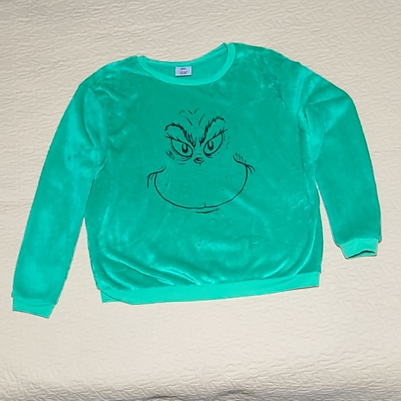 Disney Grinch fleece Pajama Christmas sweatshirt size L - Picture 2 of 6